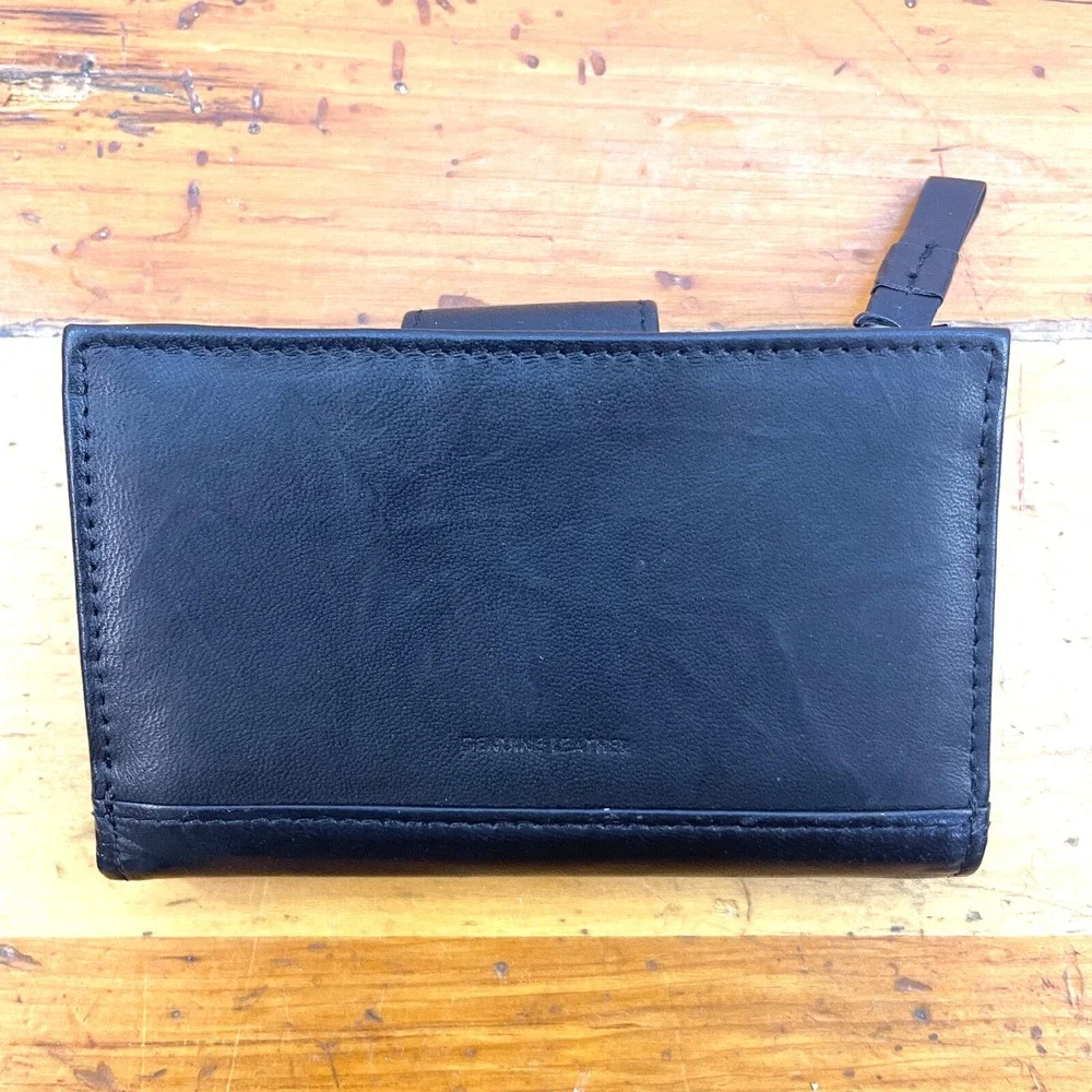 Unbranded Womens Leather Wallet Black Multi-Section 5